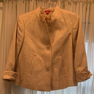 Beige Back Pleated Jacket